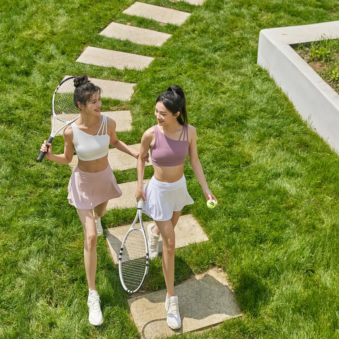 メッシュ切り替えミニスカート」 テニス·ゴルフ·ご近所RU | YOMOMENTが  