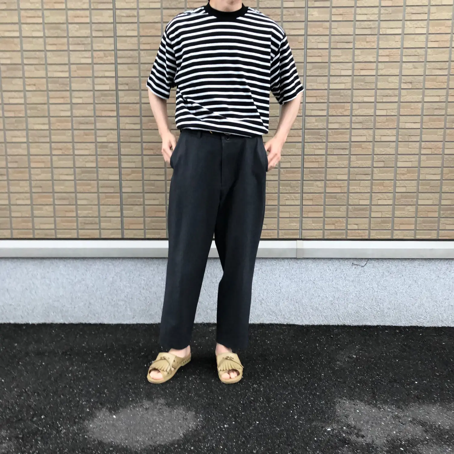 MUJI LABOのボーダーTシャツで大人カジュアルの夏 | 沢井が投稿した