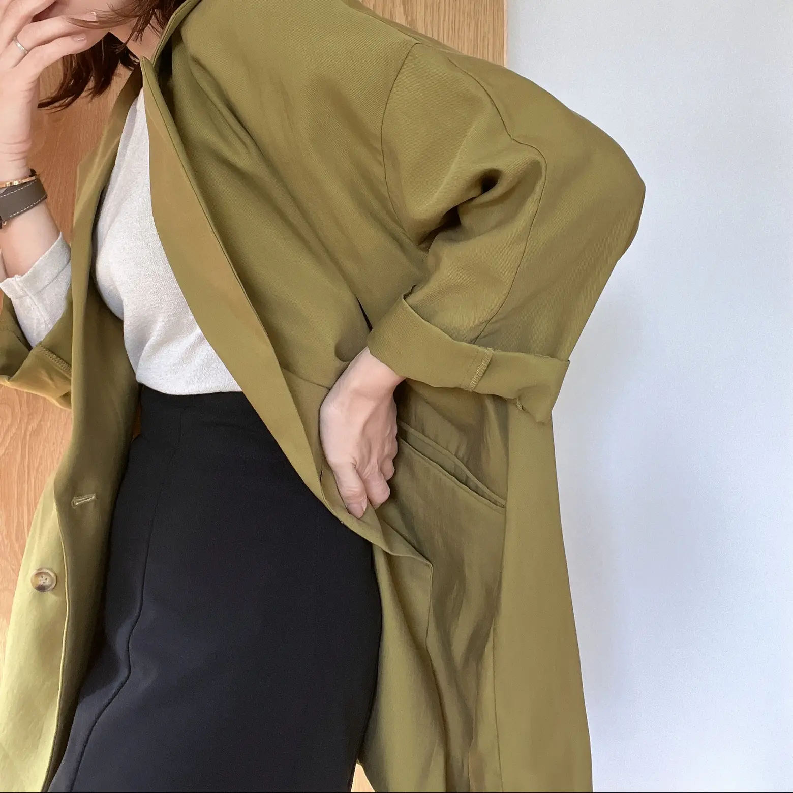 Khaki Big Silhouette Jacket Corde | Gallery posted by tomo. | Lemon8