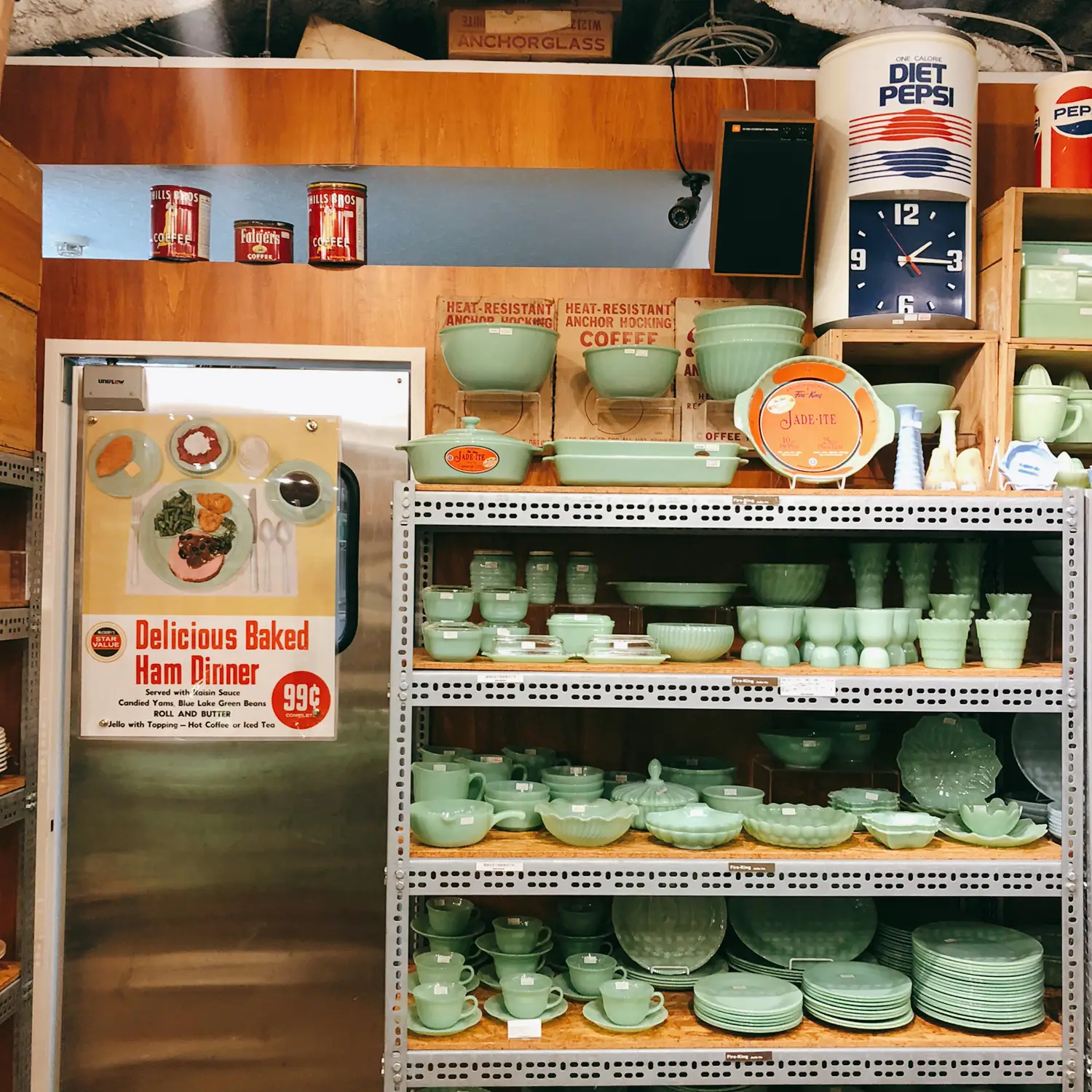 USAアンティーク　アウトドアポット＆プレート4枚 USAアンティーク アウトドアポット＆プレート4枚 アメリカンポップな