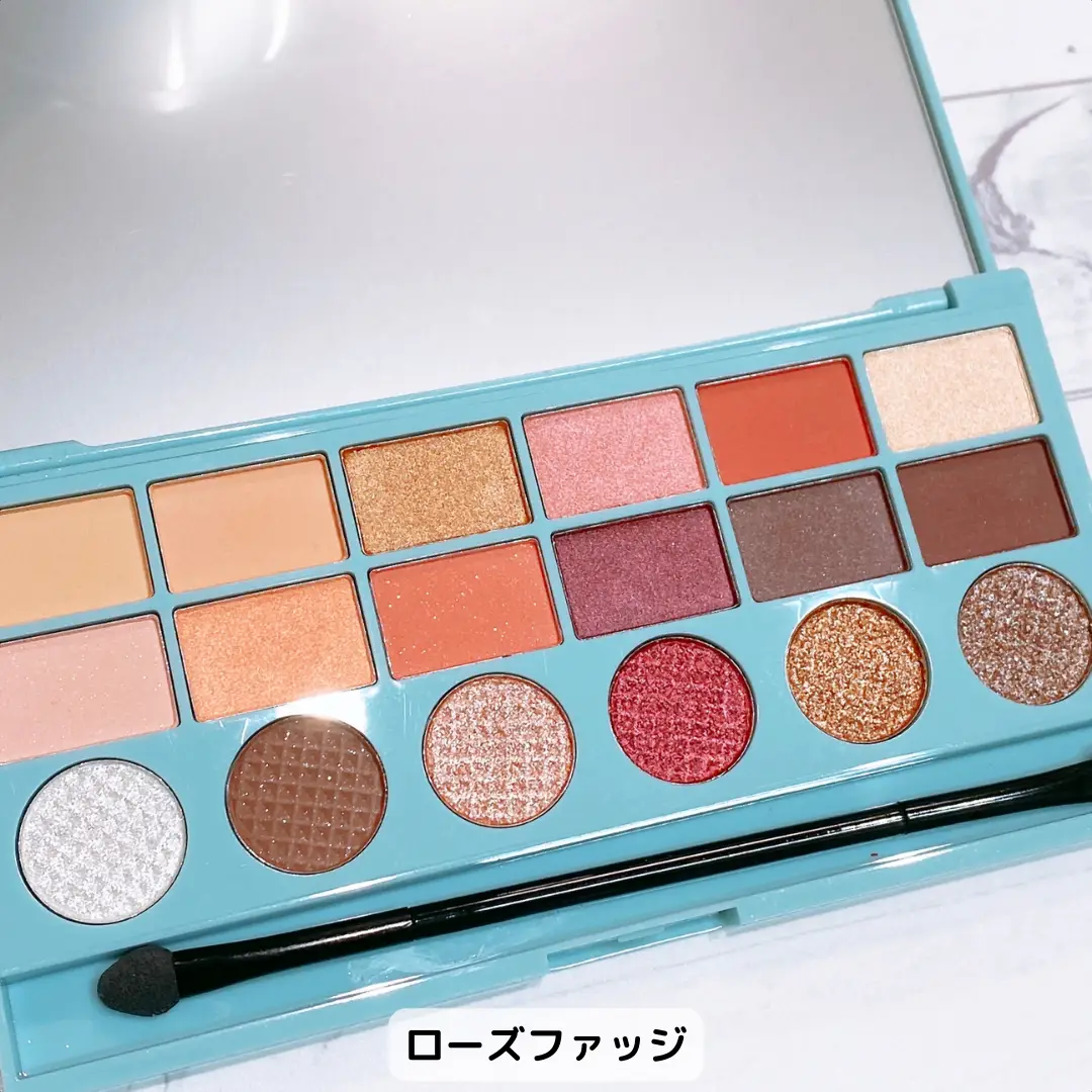 meyme 18 color eyeshadow palette ○ amber orange ○ rose fudge, Gallery  posted by えびたん@イエベ春