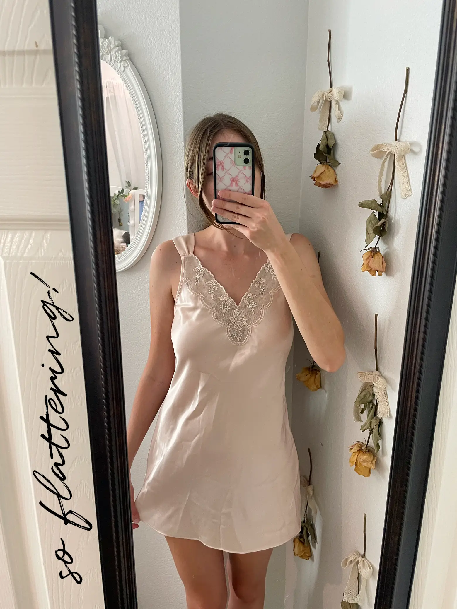 Vintage '60s(?) creamy white slip dress nightgown - Depop