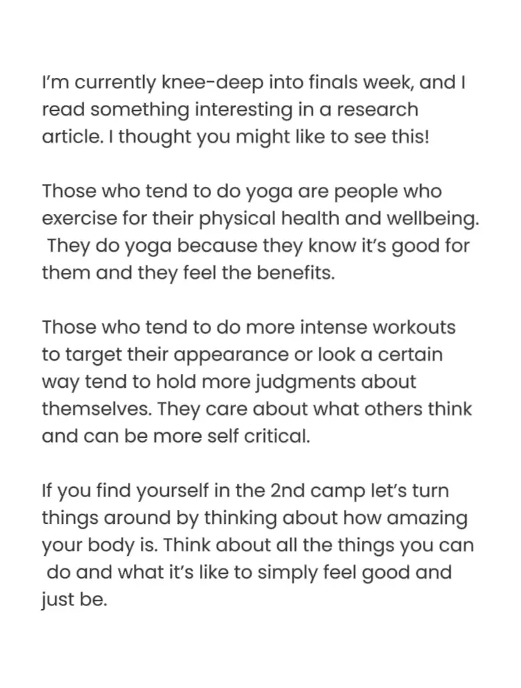 Body Image and Yoga? Read more below.