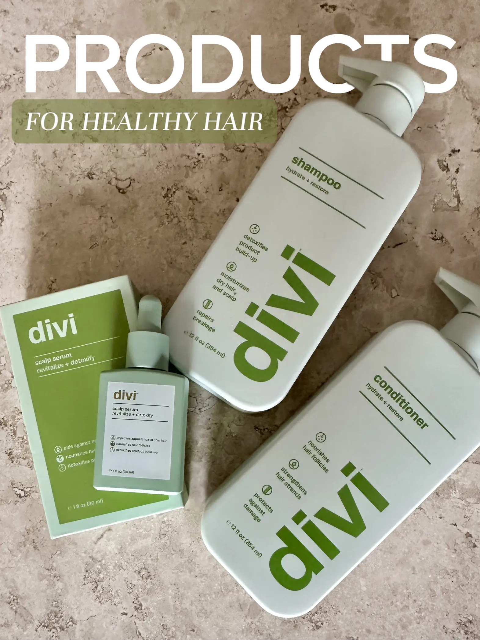 divi Scalp Serum, Revitalize and Detoxify, Aids against hair-thinning,  nourishes hair follicles, detoxifies product build-up (30 ml) 