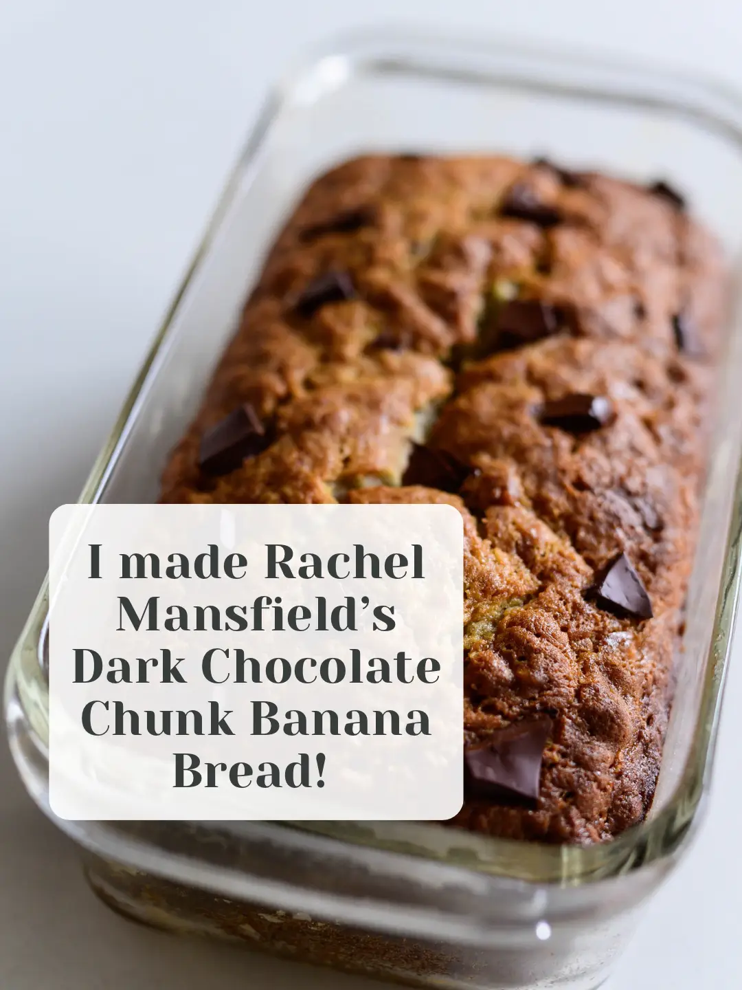 Rachel Mansfield’s Dark Chocolate Banana Bread 🍌 วิดีโอที่เผยแพร่โดย Melissa Scala Lemon8