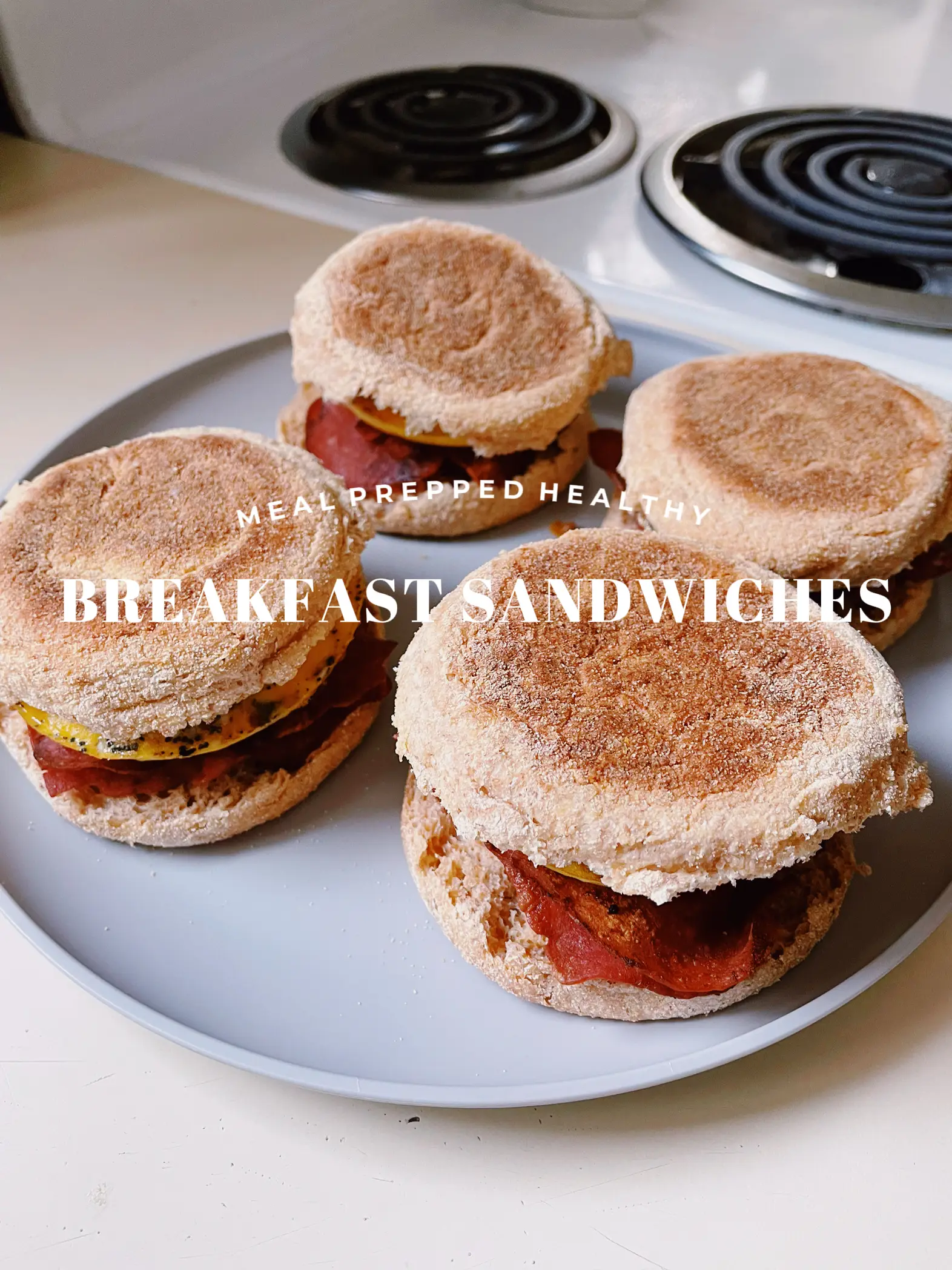 Freezer Friendly Turkey Bacon Breakfast Sandwich - Brocc Your Body