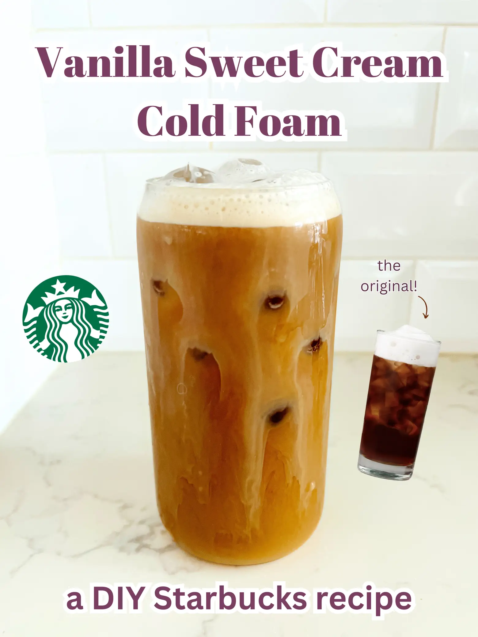Vanilla Sweet Cream Cold Foam (Starbucks Copycat Recipe) - Coffee at Three