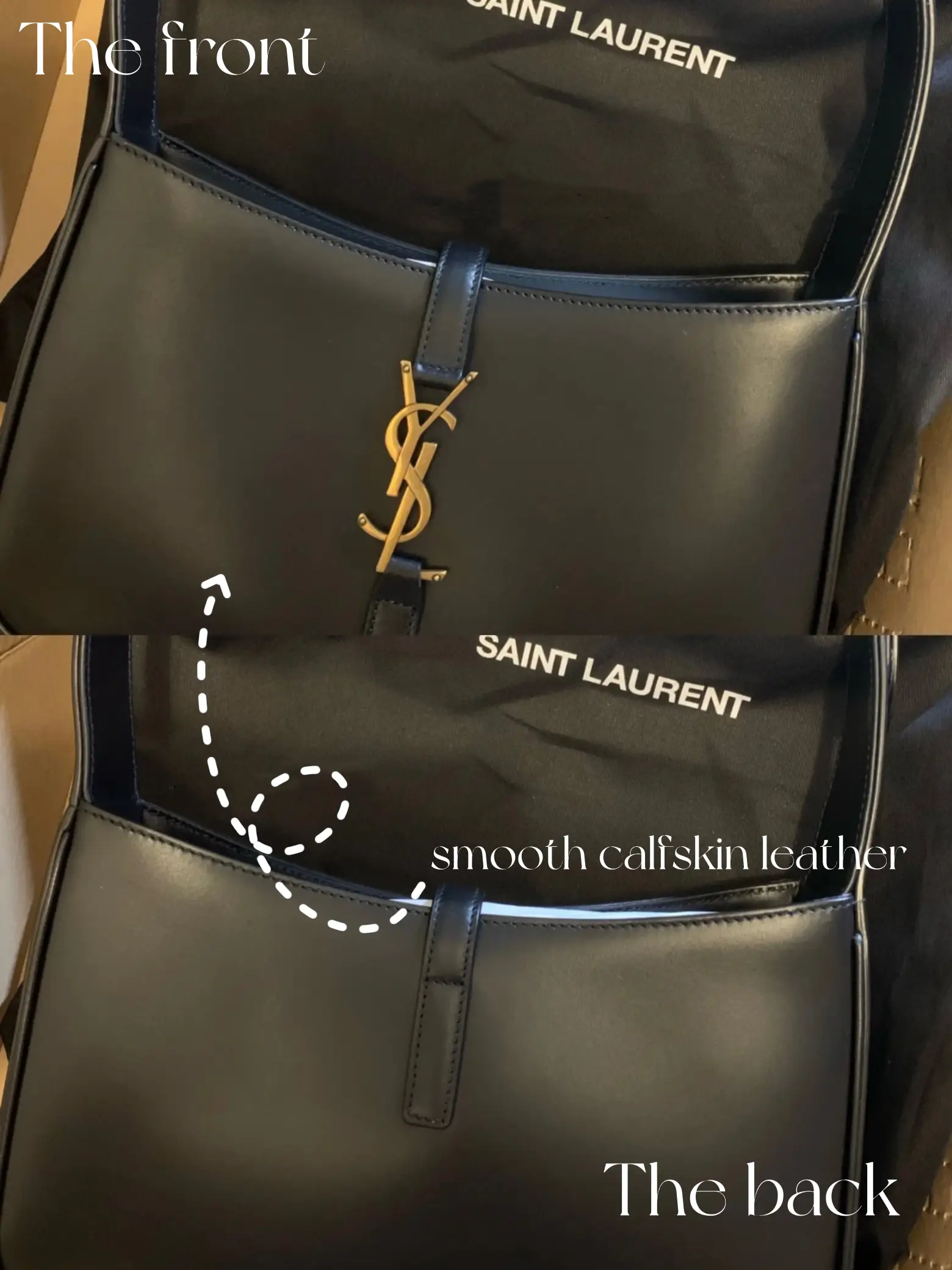 Saint Laurent Le 5 A 7 Mini Hobo Bag In Smooth Leather Noir