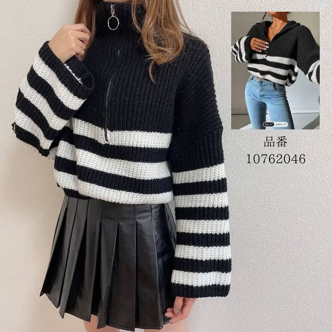 SHEIN♡ボーダーハーフジップ | airiが投稿したフォトブック | Lemon8