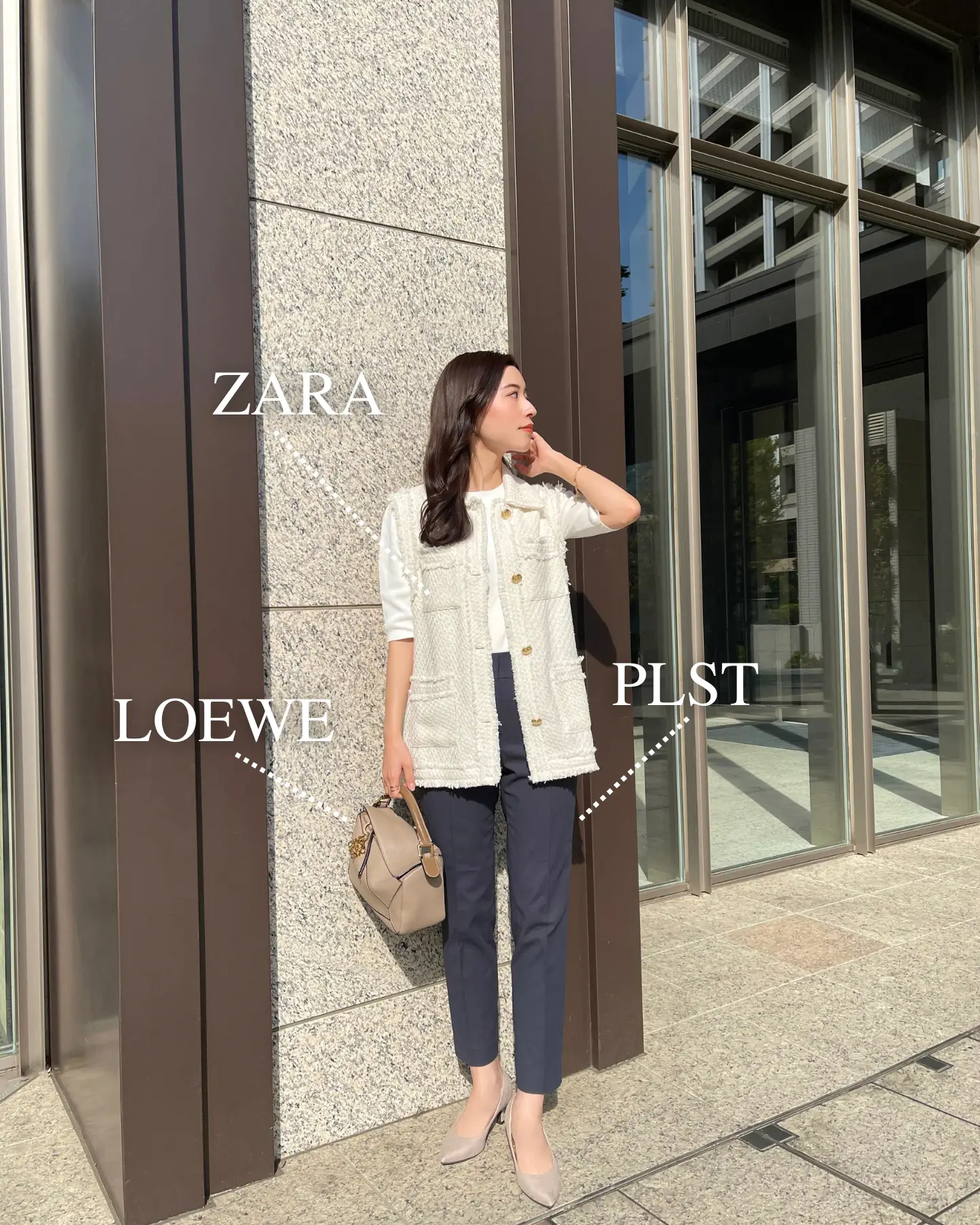 ZARA】大人気の可愛すぎるベスト🌸 | 𝐓𝐚𝐤𝐚𝐤𝐨｜160cmが投稿した