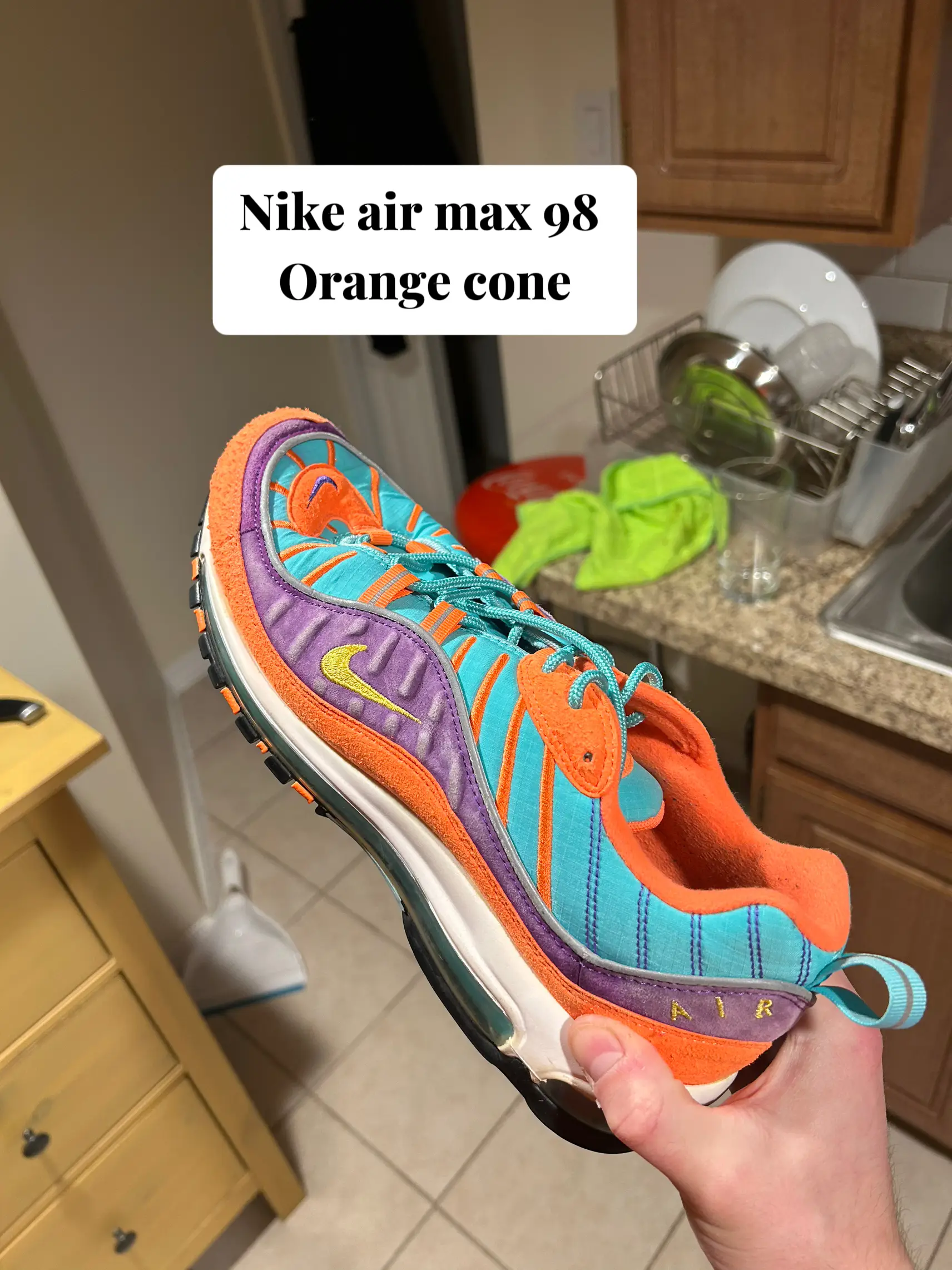 Orange air max clearance 98