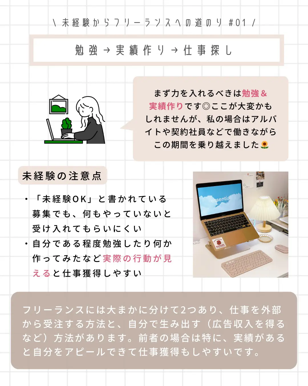 未経験からフリーランスの目指し方☁️ | 亀山ルカ🐰が投稿したフォトブック | Lemon8