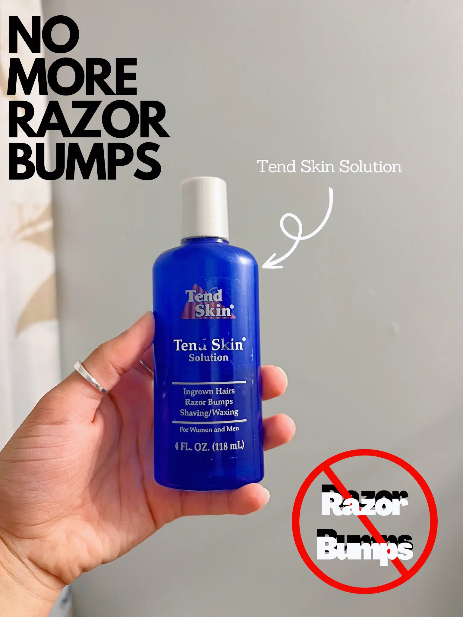Tend Skin Razor Bump Solution, 4 ounce, Post Shaving & Waxing, for women &  men
