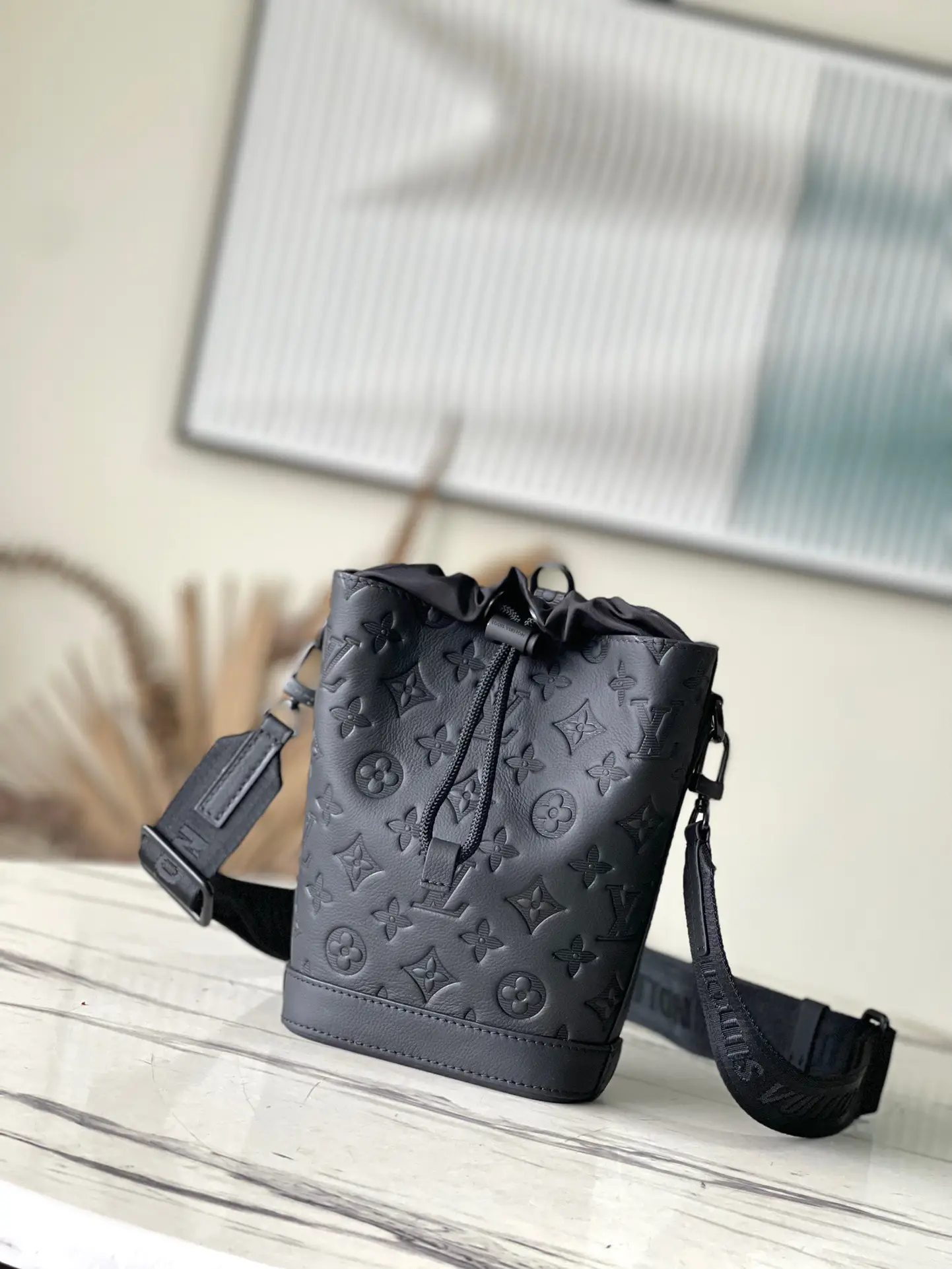 Louis Vuitton Chalk Nano Bag Monogram Shadow Black in Calfskin with  Black-tone - US