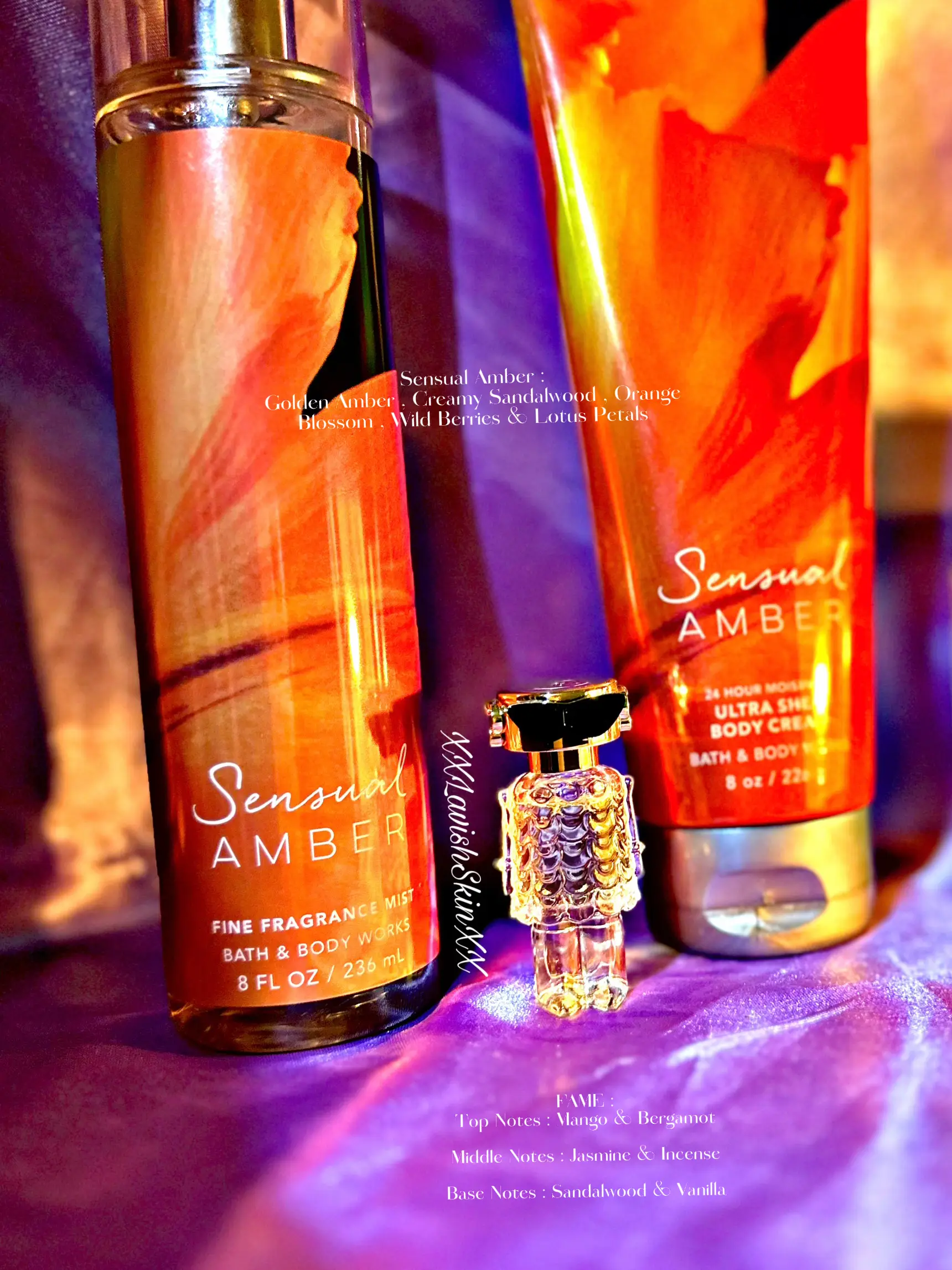 BATH AND BODY WORKS SENSUAL AMBER FINE FRAGRANCE MIST 8 OZ / 236 Ml