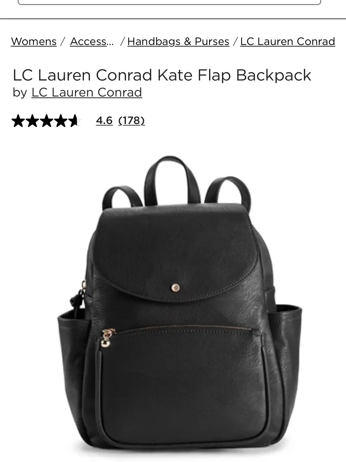 LC Lauren Conrad Kate Flap Backpack Blue