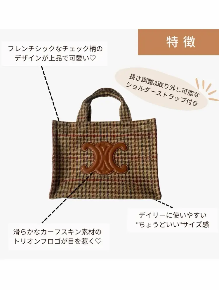 これぞちょうどいいバッグ👜CELINEスモール カバ タイス ツイード