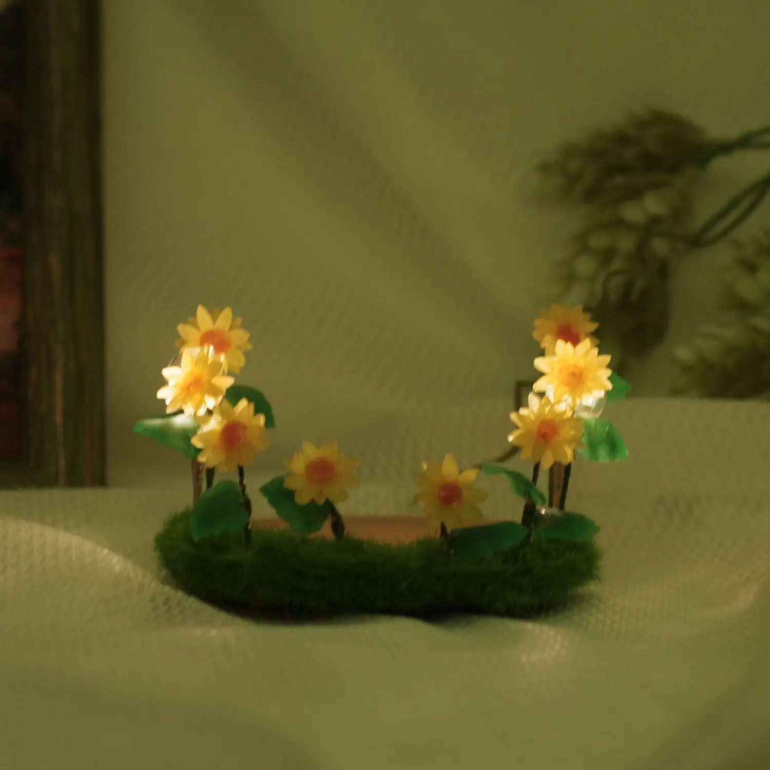 LED 電池 USB 向日葵 ひまわり ライト スタンドライト フラワー