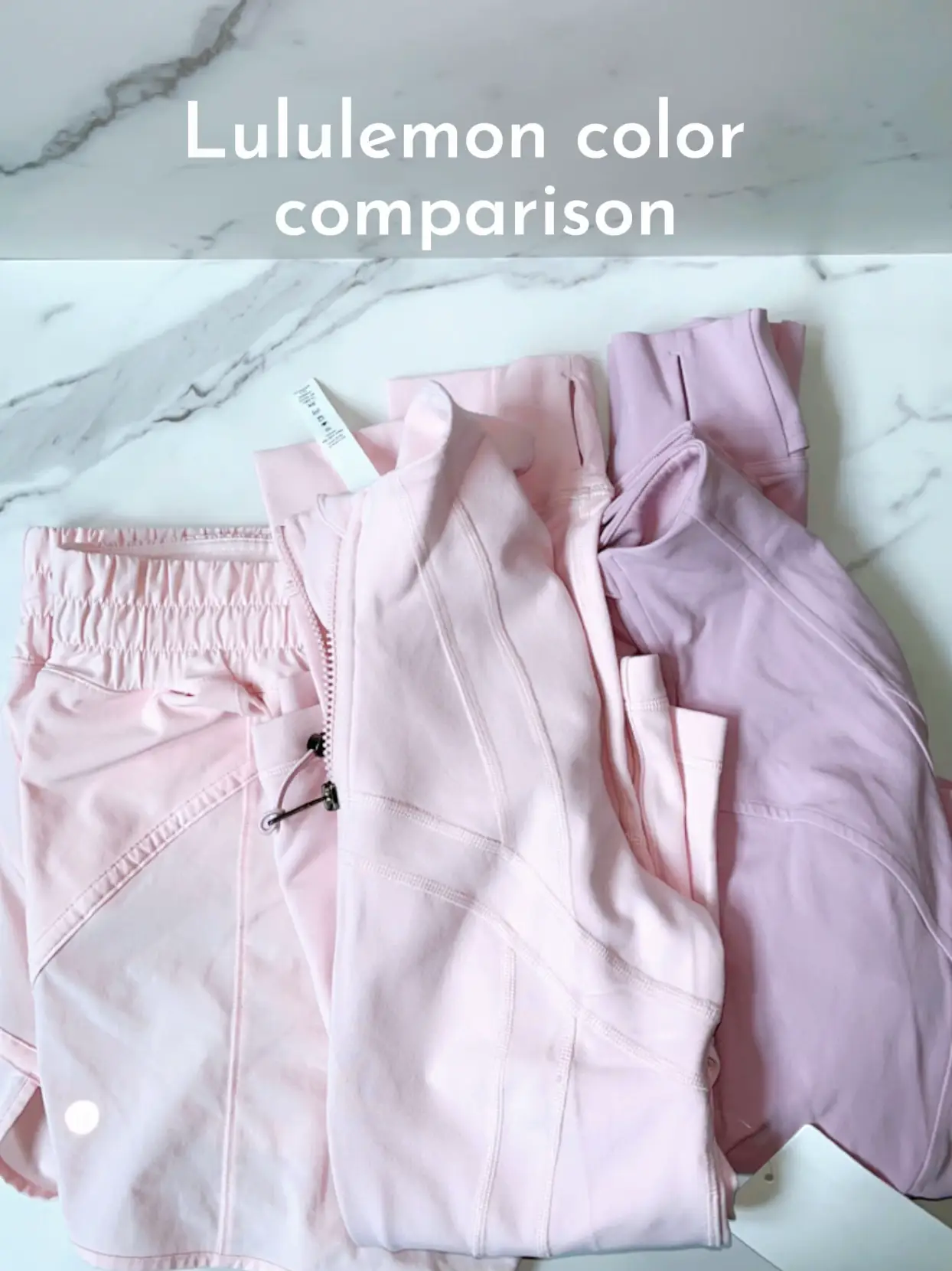 Flush pink vs strawberry milkshake vs pink mist comparison : r/lululemon