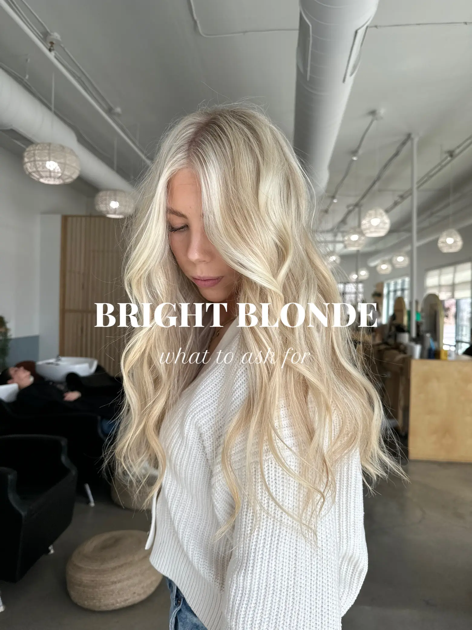 Scandinavian blonde hair formula #blondehighlights #brightblonde