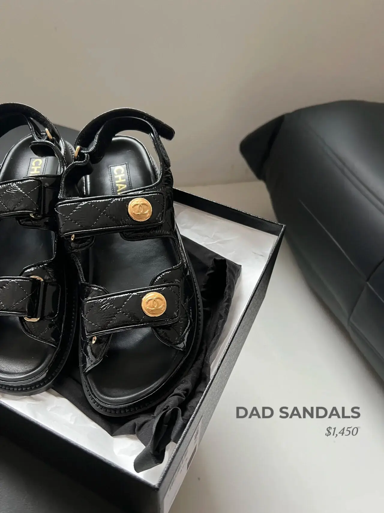 Chanel black dad online sandals