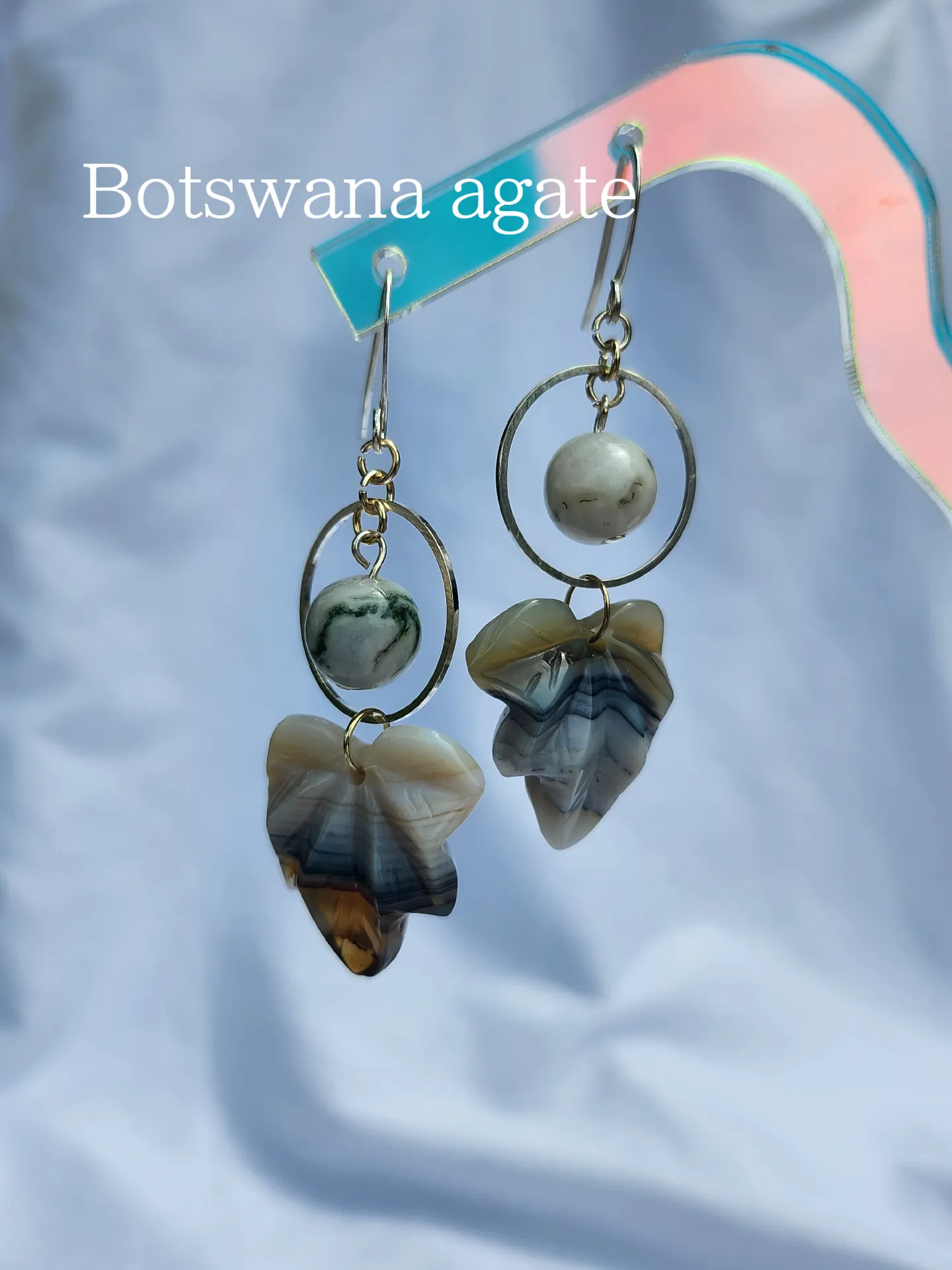Botswana agate earrings | angelsmestudioが投稿したフォトブック