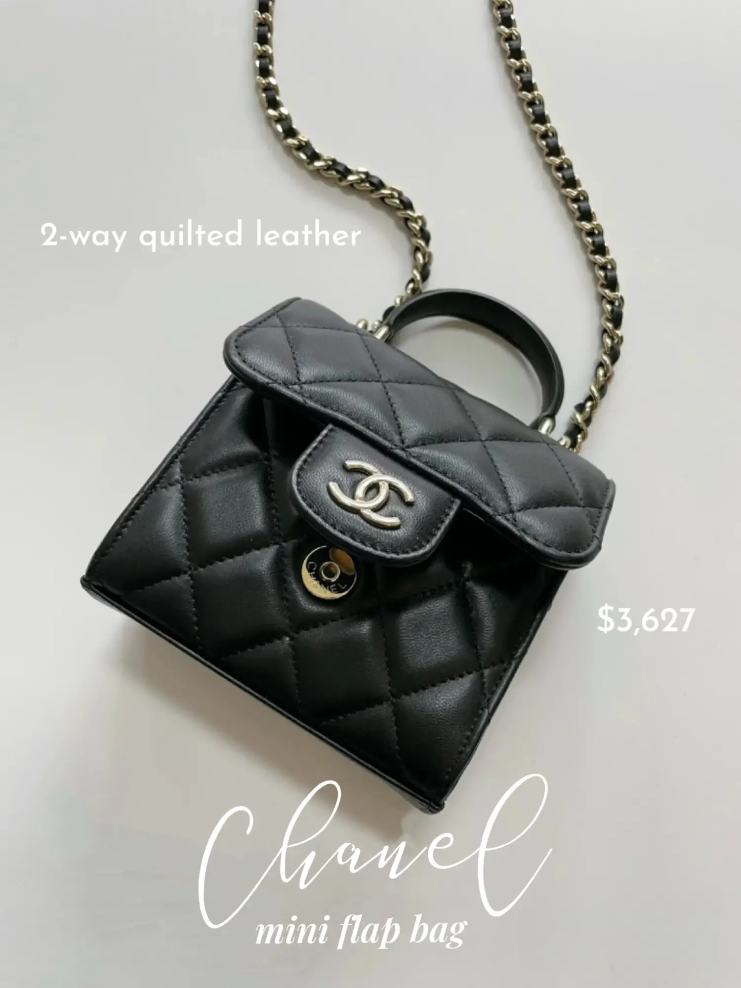 CHANEL Classic Black Quilted Calfskin Big CC 2 Way Silver Chain