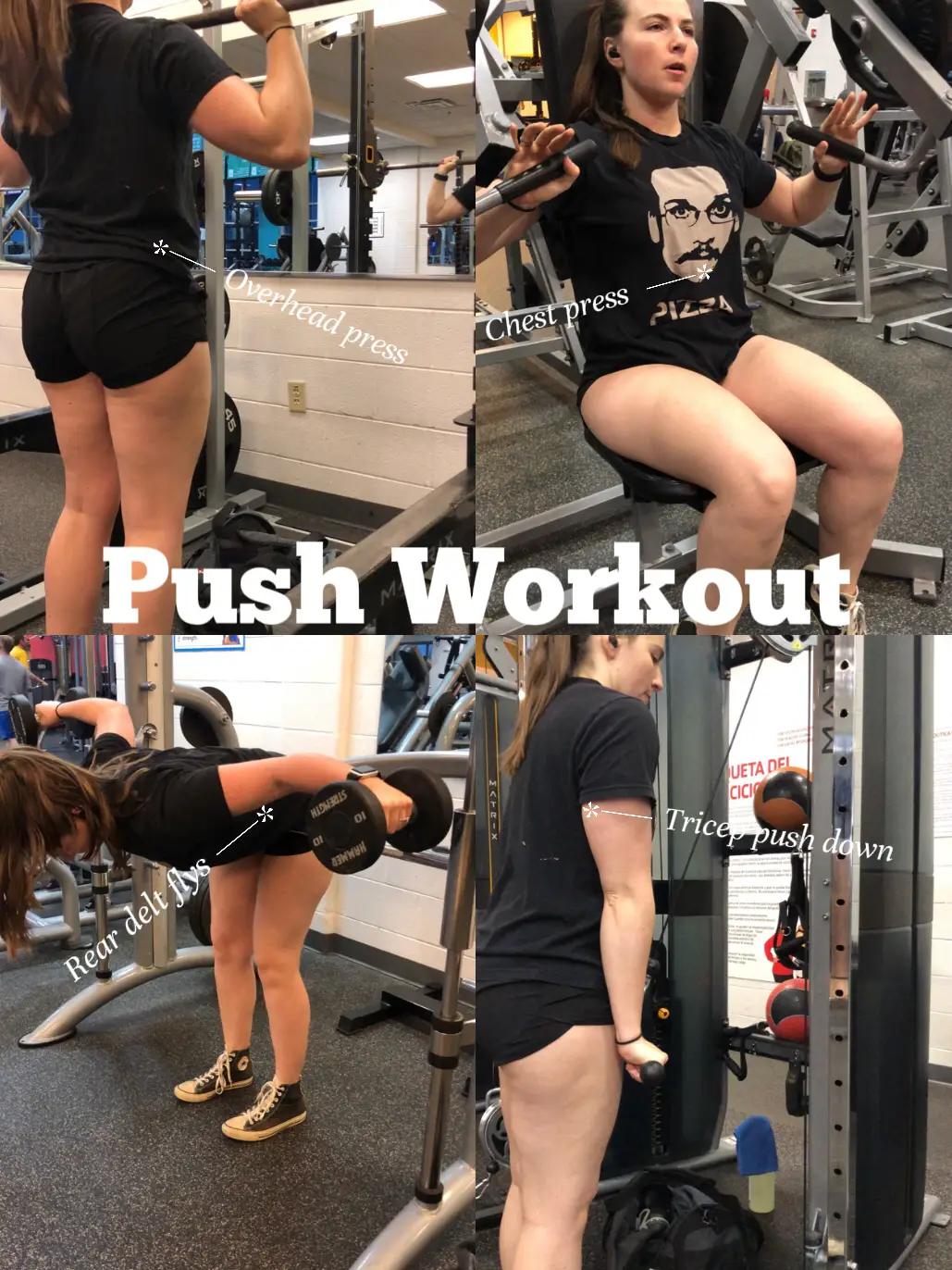 Push workout 🏋️‍♀️ -  Push workout, Weight lifting workouts