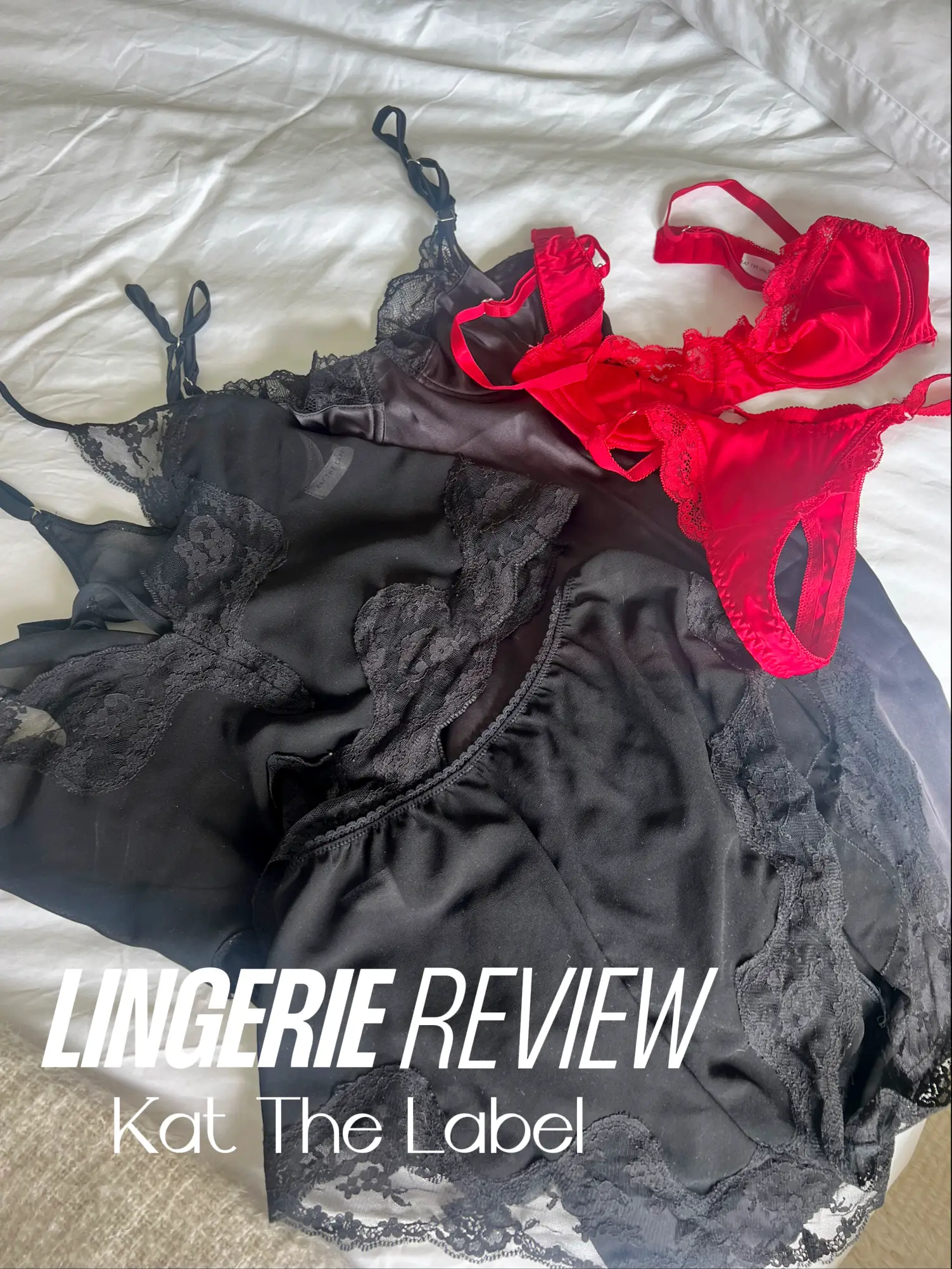 Vintage Lingerie: White Label Victoria's Secret Red Hot Color Lingerie 
