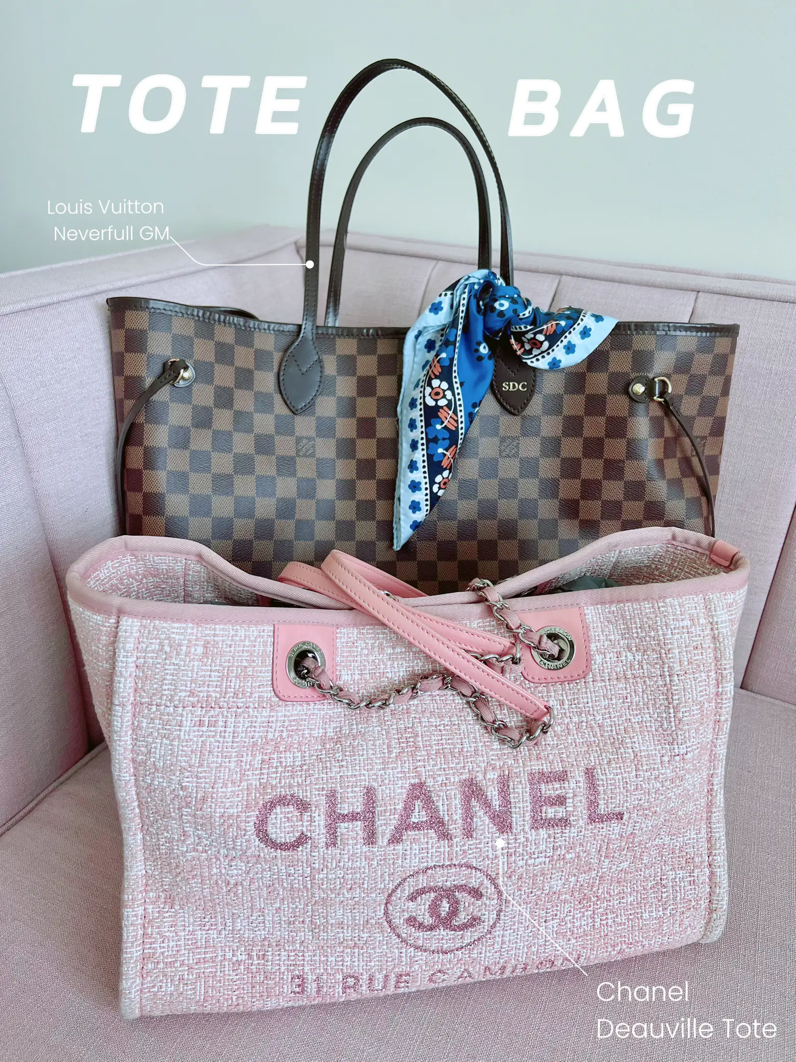 Bag Organizer for Chanel Deauville Medium Tote (Fixed Zipper Top Cover)