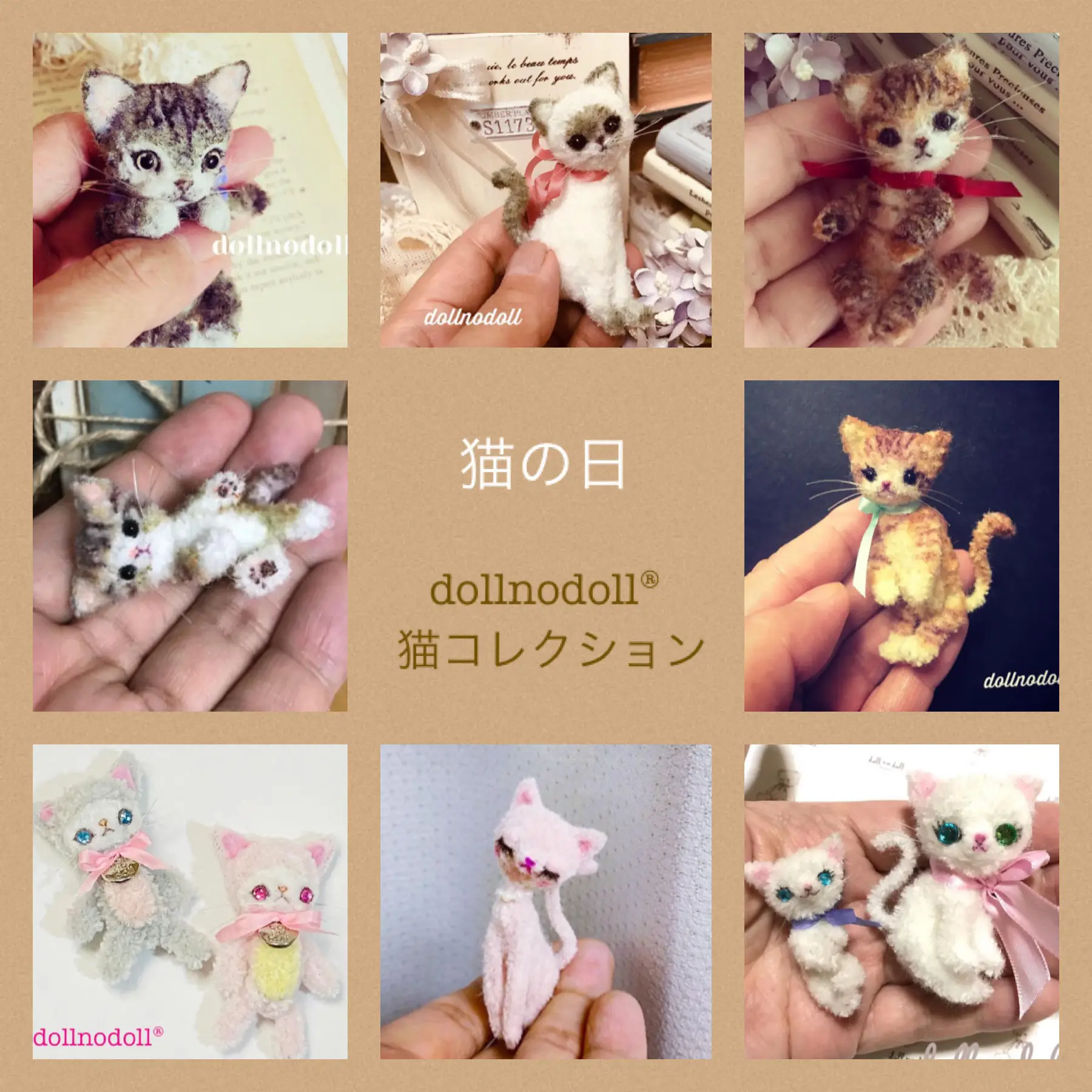 dollnodoll®︎のミニチュア猫たち | うさ子（モールアニマル工房