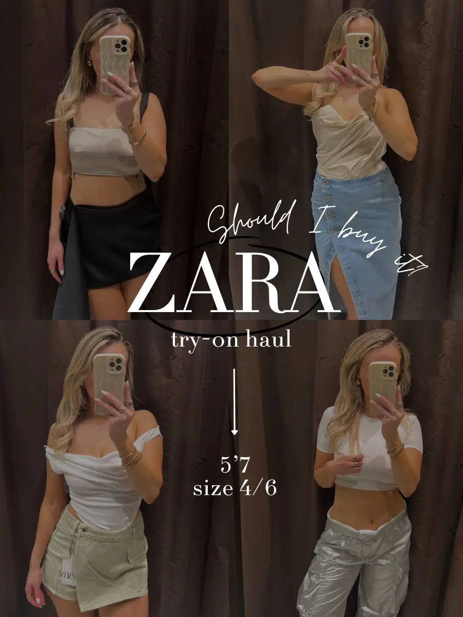 SIZE 4 vs 12 TRY ON SAME ZARA OUTFITS - Zara bay-beeee what is you