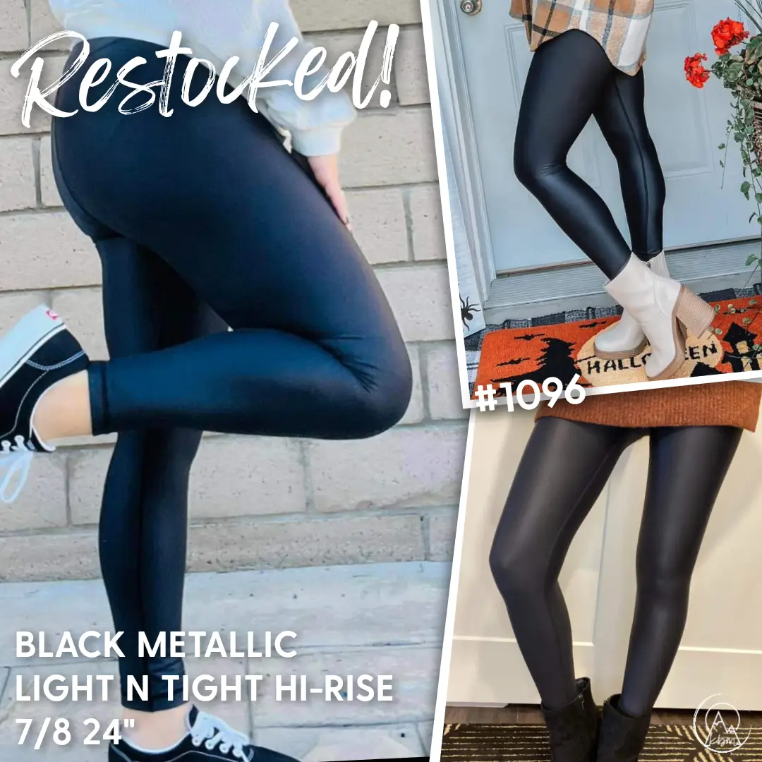 ZYIA Active black metallic Light n Tight leggings, size 2