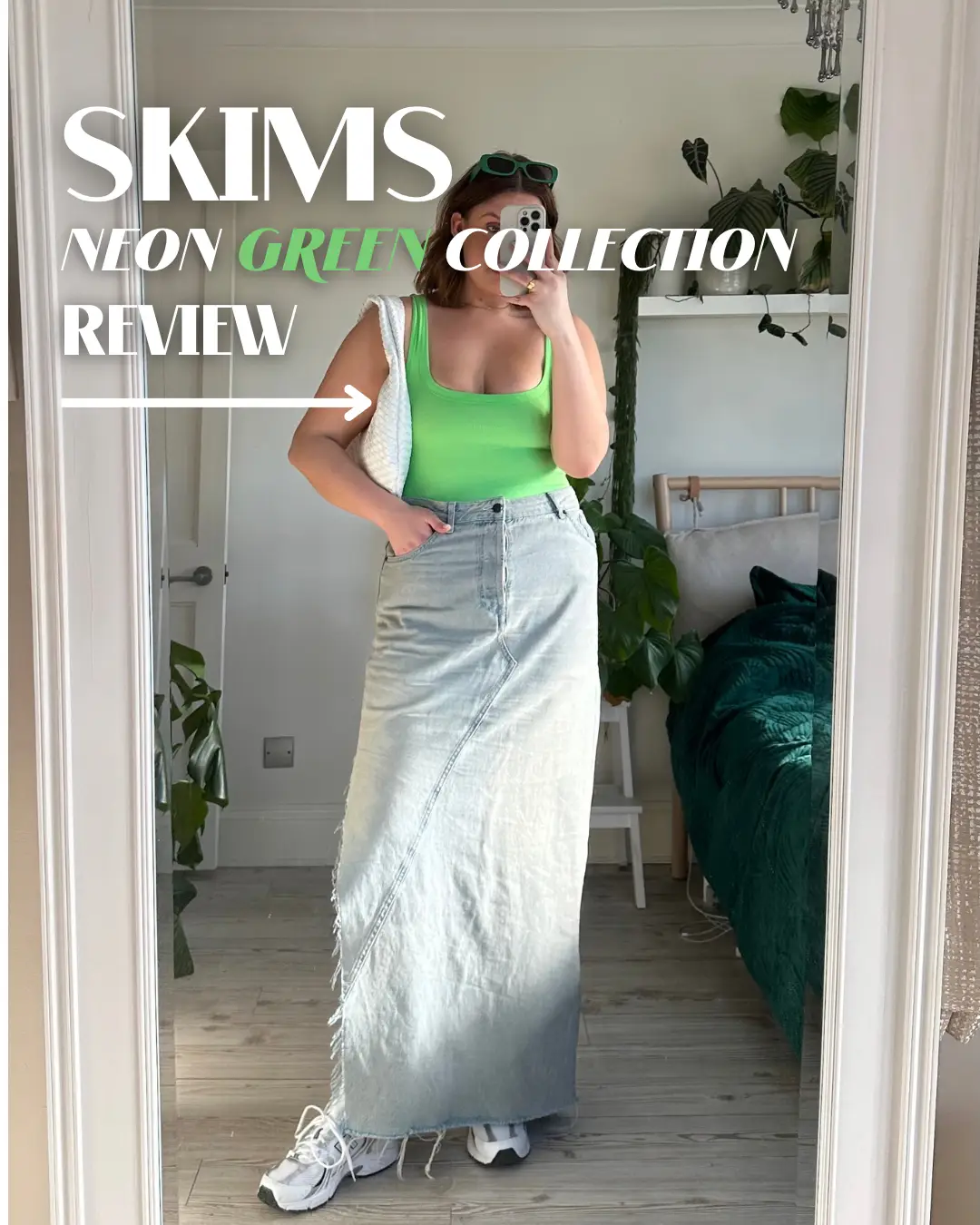 Skims new neon green cotton collection review