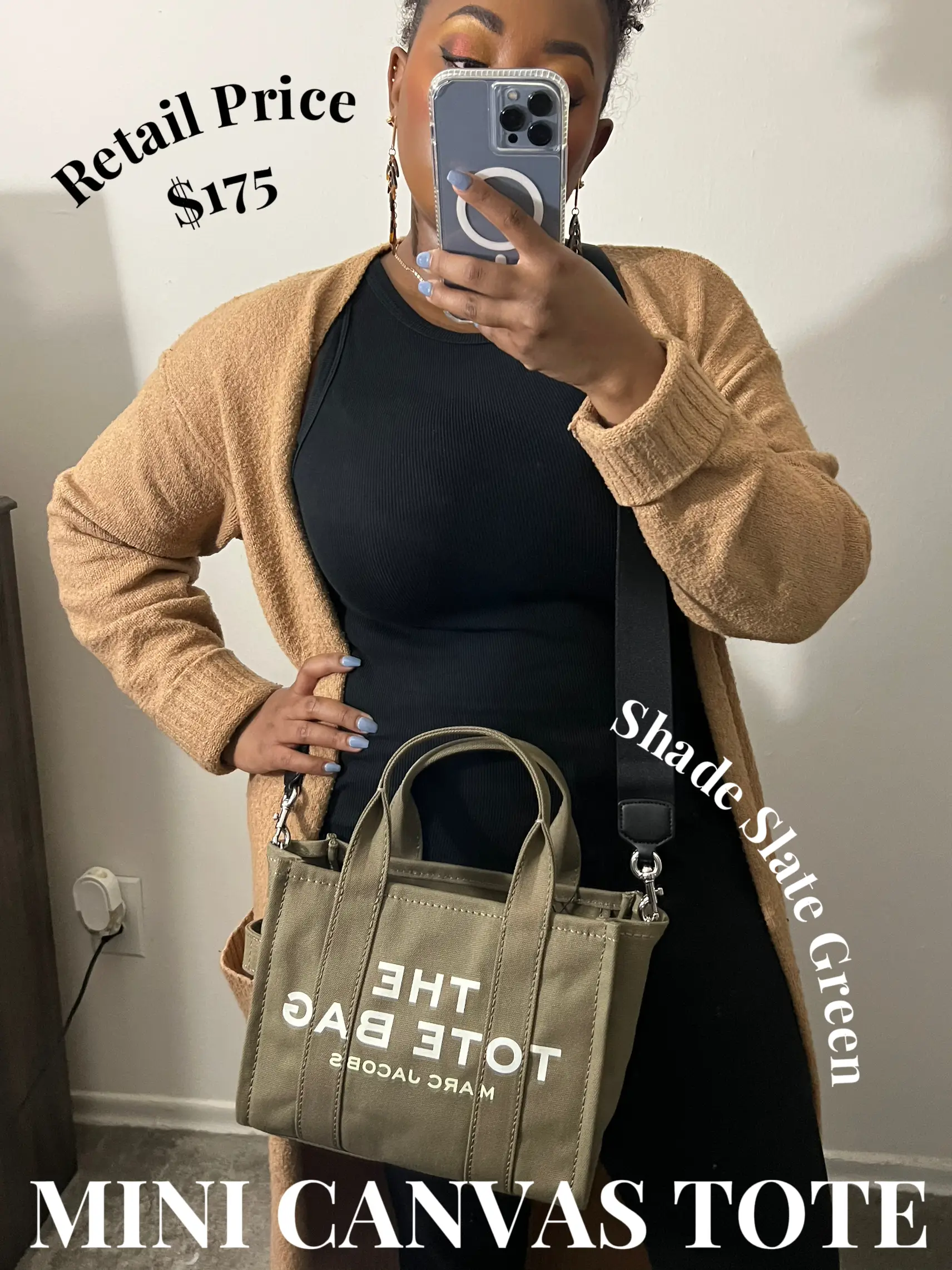 mini marc jacobs tote bag size comparison