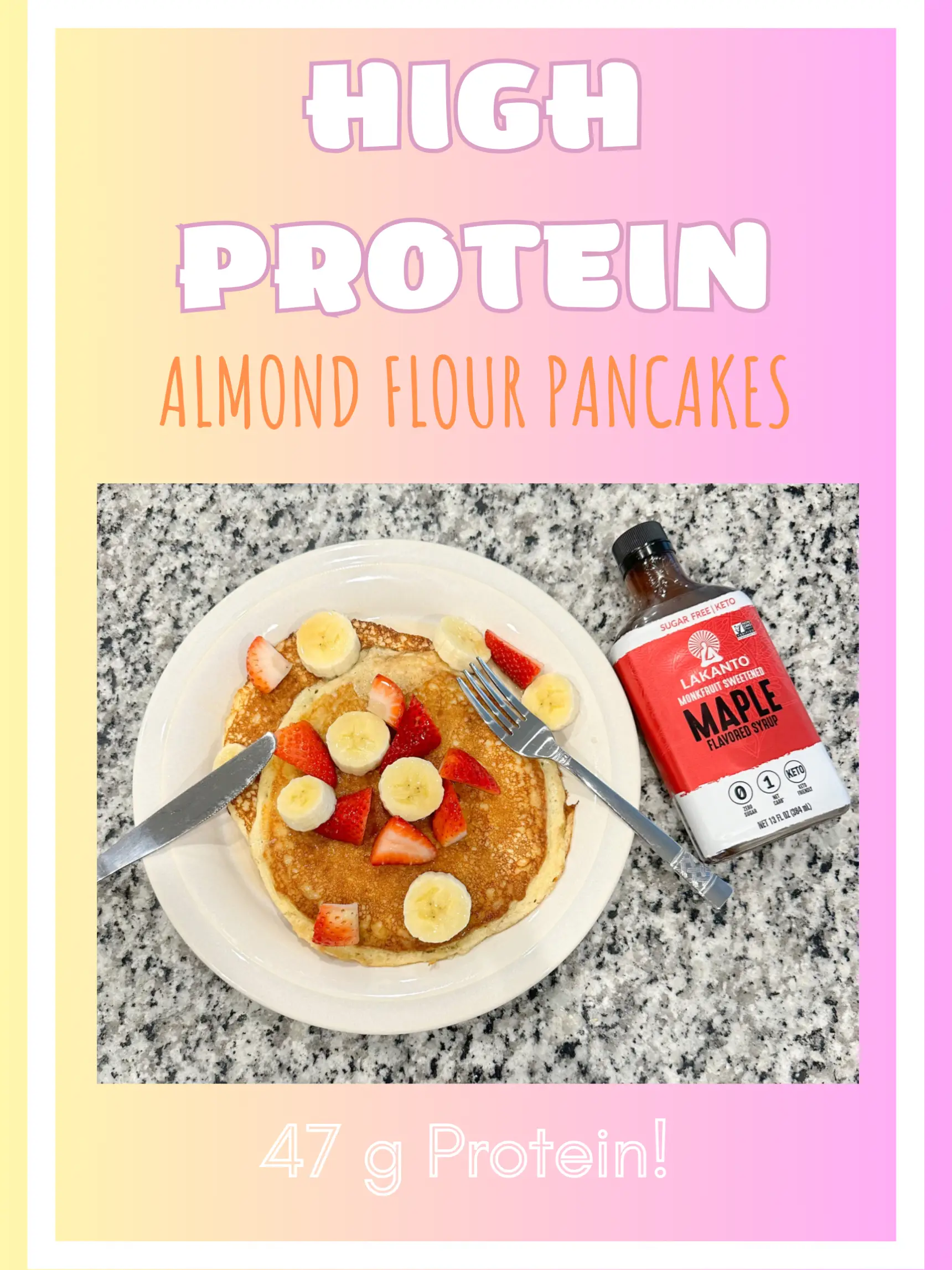 HIGH PROTEIN ALMOND FLOUR PANCAKES Recipe/Macros! Gallery posted by