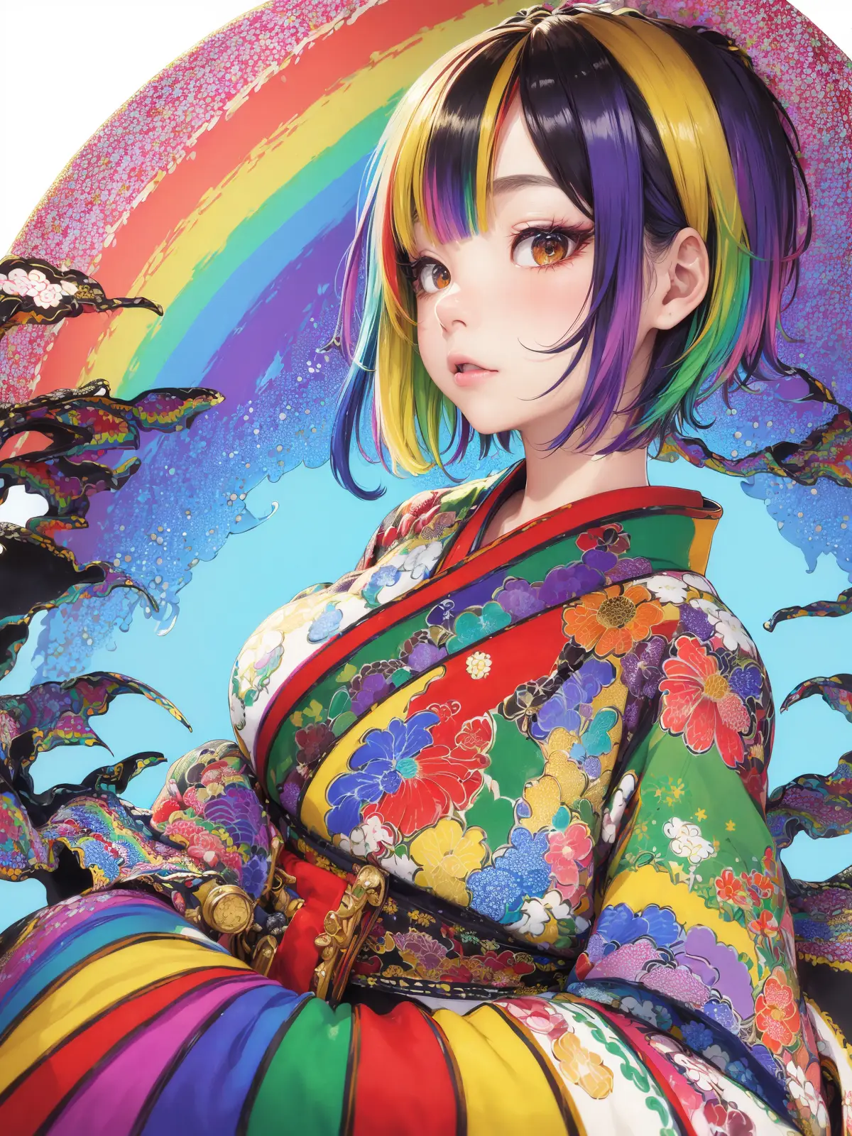 colorful着物女子〜rainbow〜 | 女神/お前らに幸あれが投稿したフォトブック | Lemon8