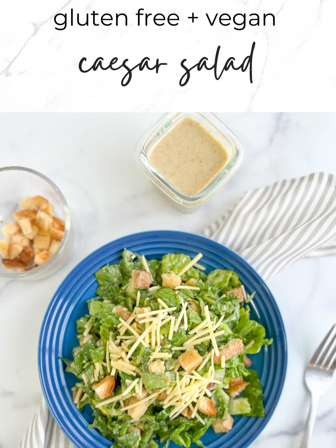 Gluten Free & Vegan Caesar Salad Video published by Angela Lemon8