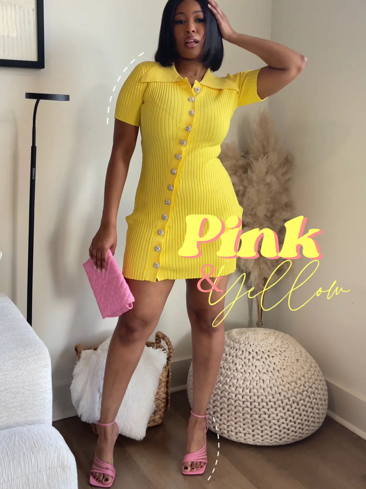 Preppy Baddie, When it comes to pink and yellow outfits there are so many  different combinations that you can try! A yellow top, pink bottom, or a  pink top and a yellow