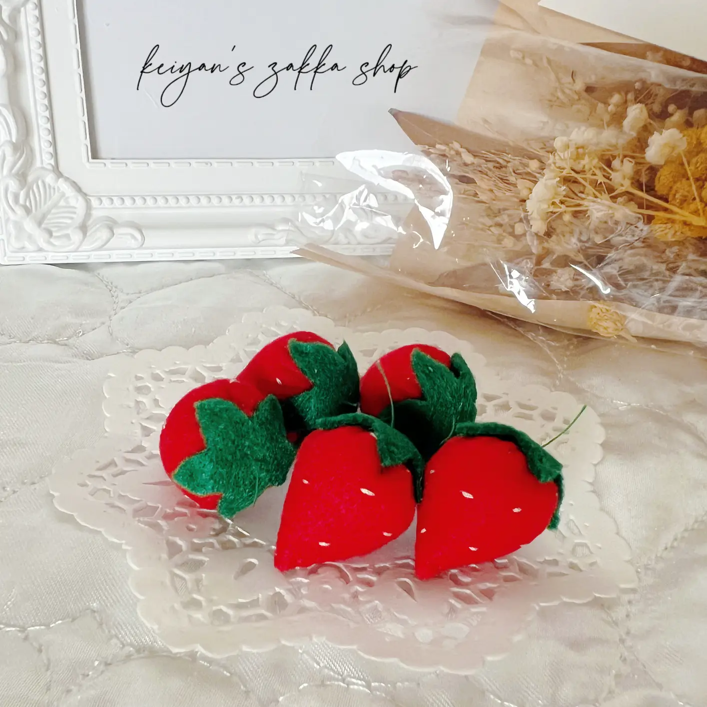 フェルトでいちご🍓作りました ハンドメイド | keiyan88が投稿した