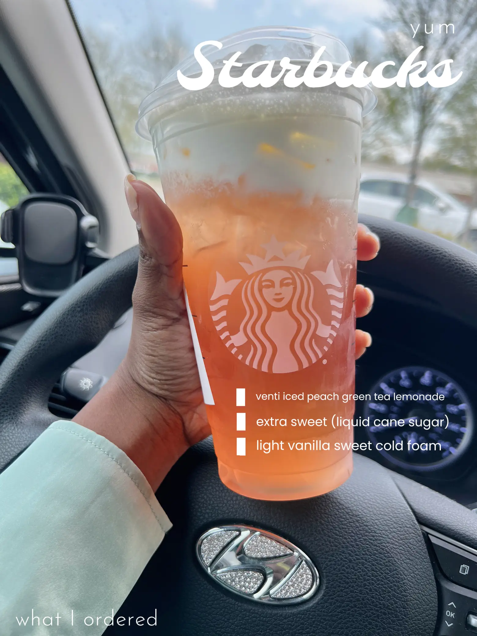 Iced Peach Green Tea Lemonade (Starbucks Copycat)