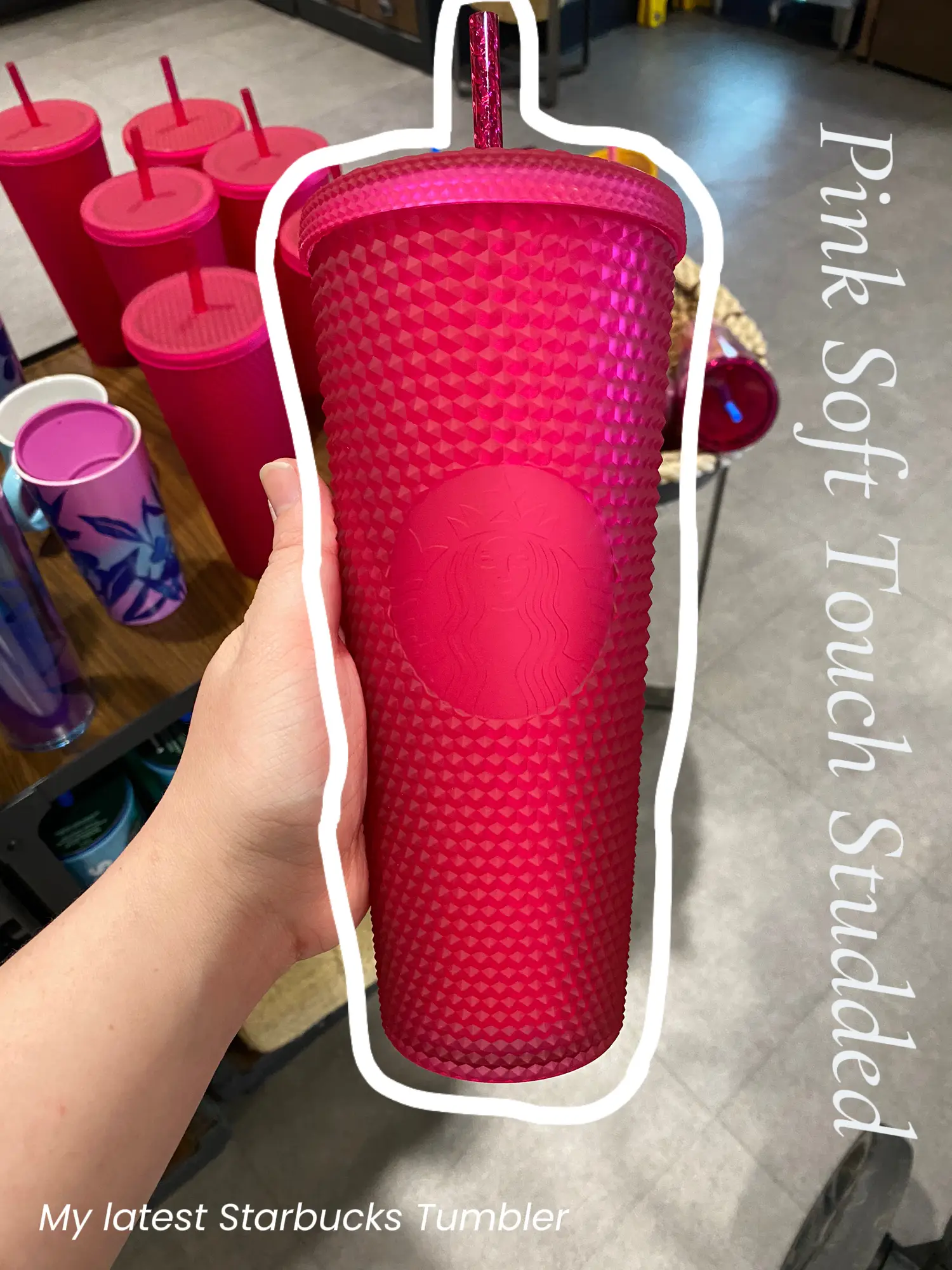 Hot Pink Studded Tumbler