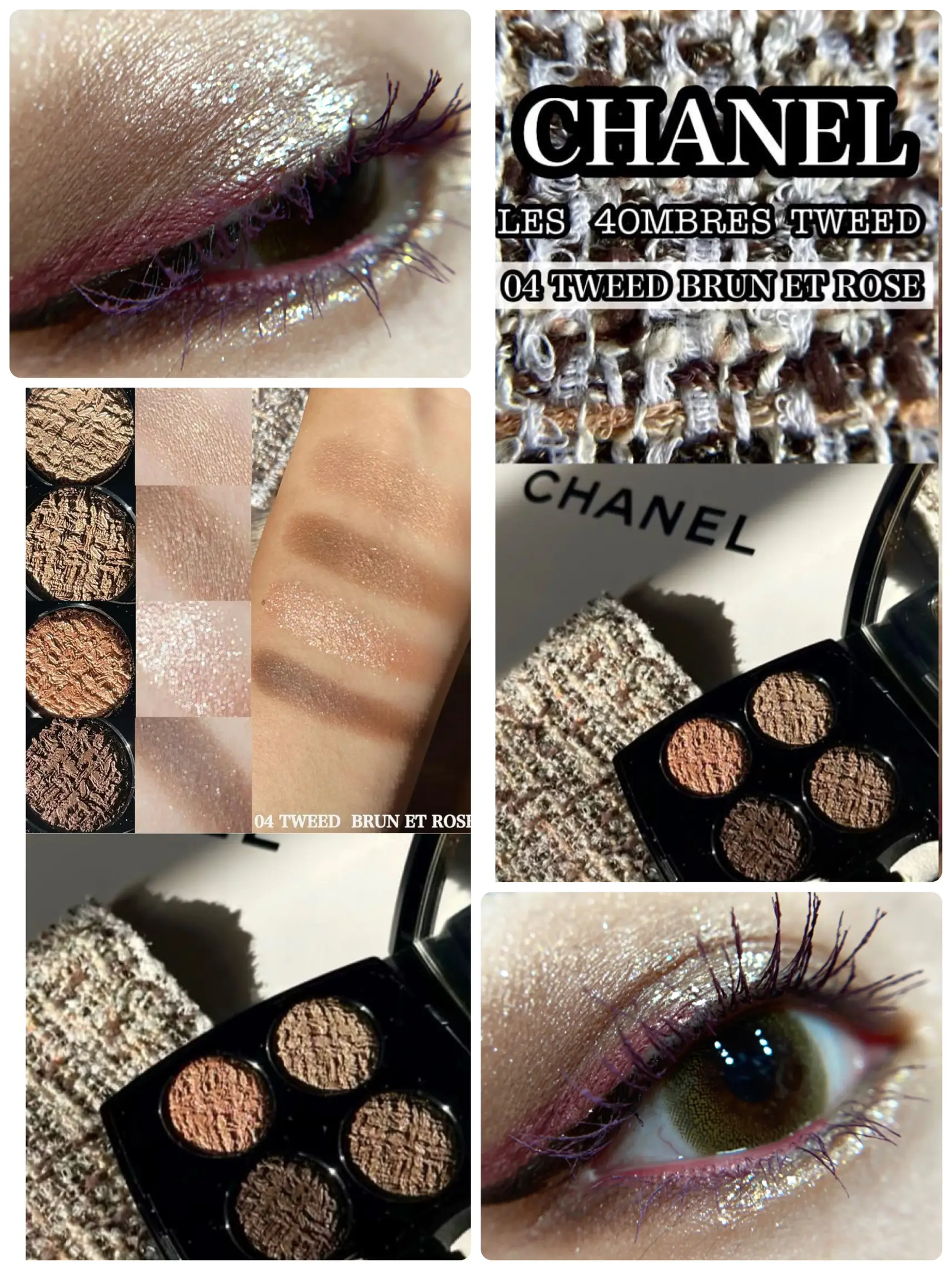 Chanel Tweed Brun et Rose (04) Les 4 Ombres Tweed Multi-Effect