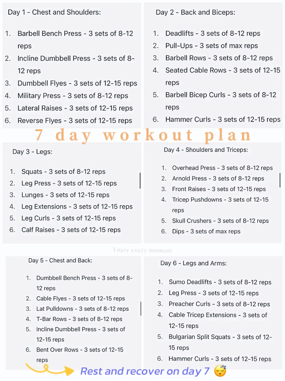 Workout > Day 1 - Chest
