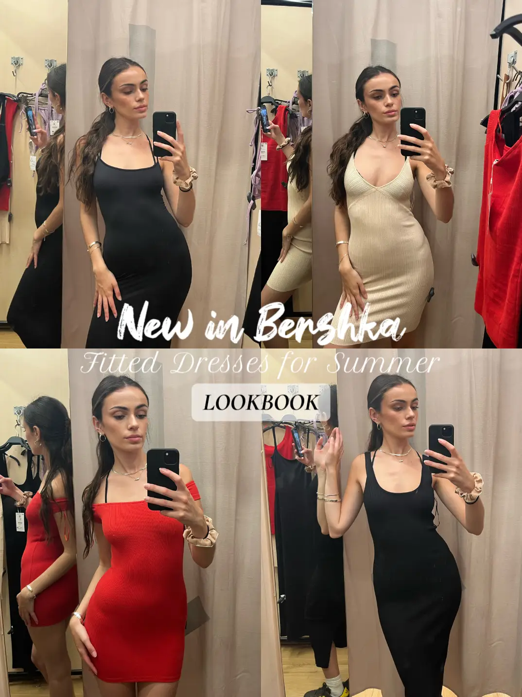 Fitted Long Strappy Dress Bershka