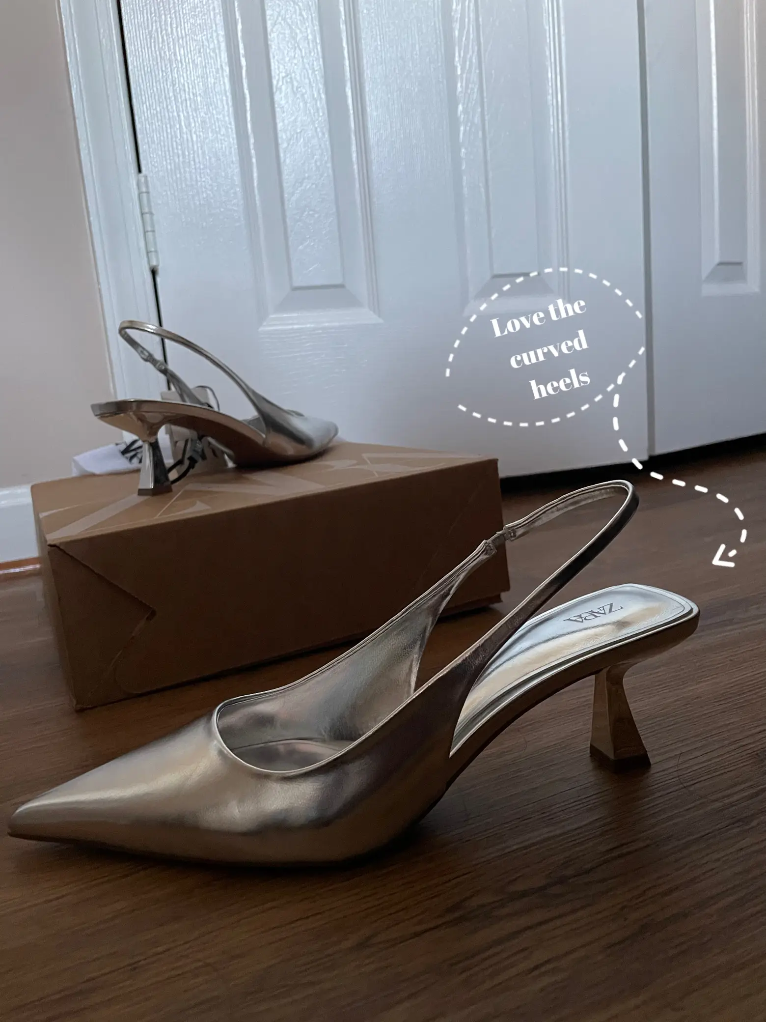 Zara 2024 silver heels