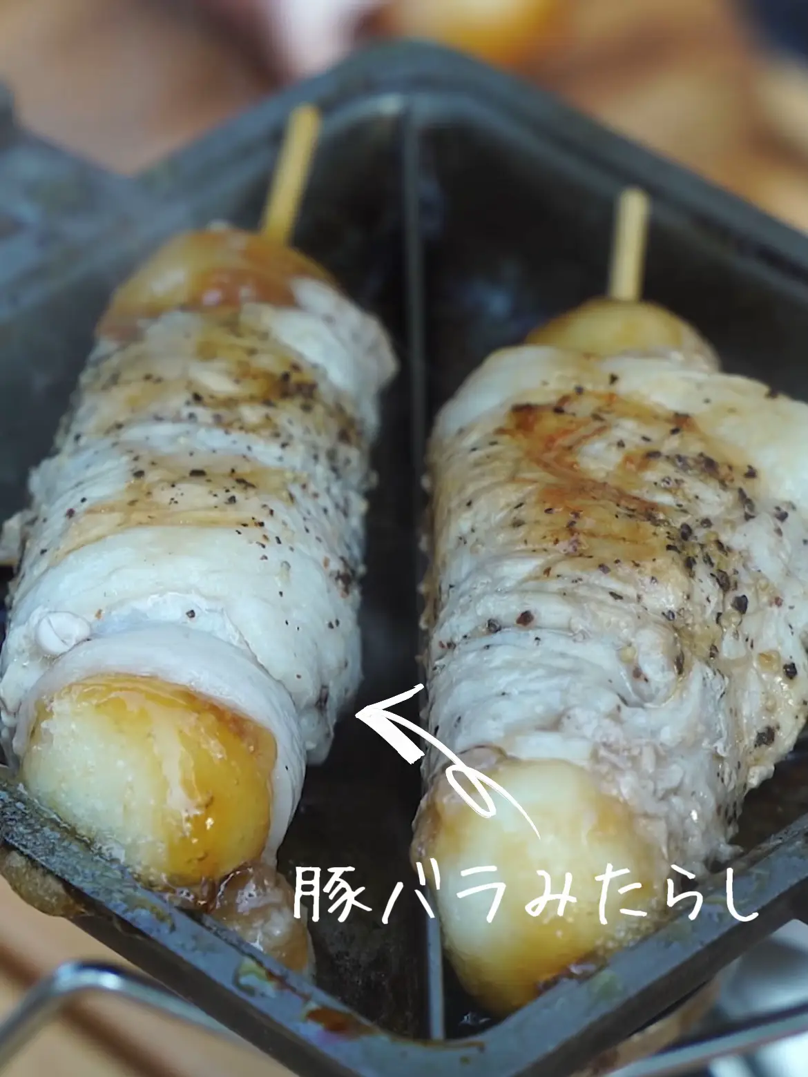 最強のキャンプ飯🔥豚バラみたらし団子🍡🐽