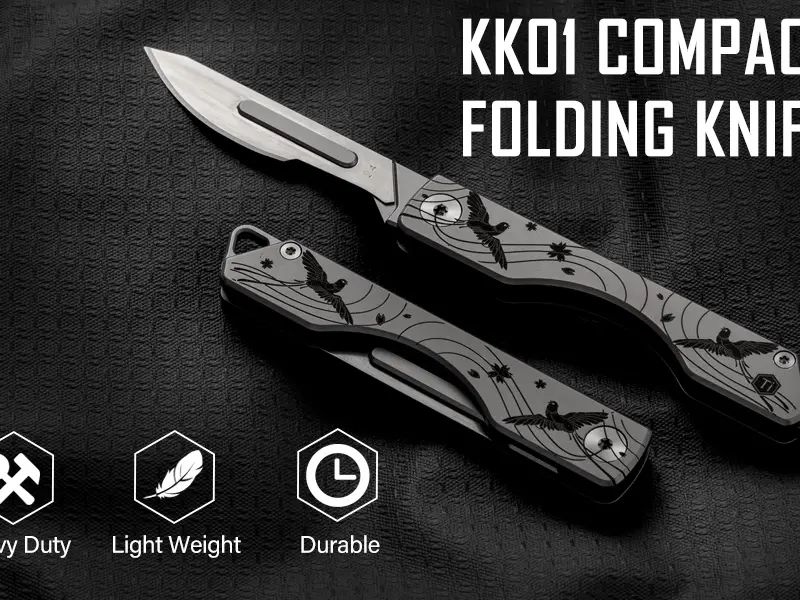  KeyUnity KK01 Titanium Folding Knife, Utility EDC