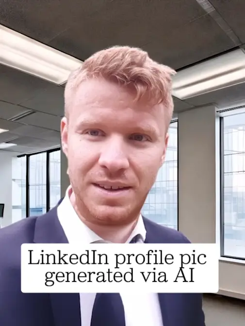How to get a LinkedIn profile pic via AI Video published by Picsart