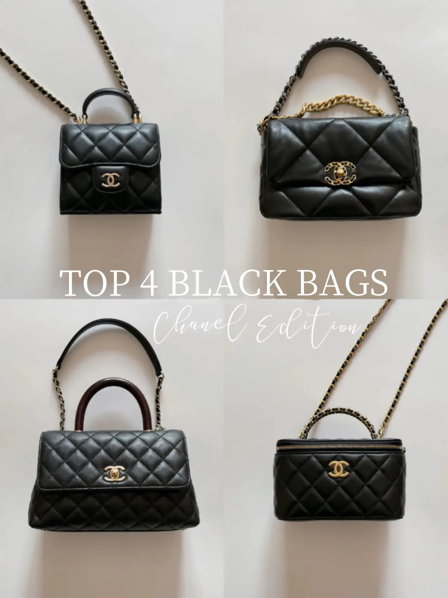 20 top Chanel Handle Bag in Unique Black Leather ideas in 2024